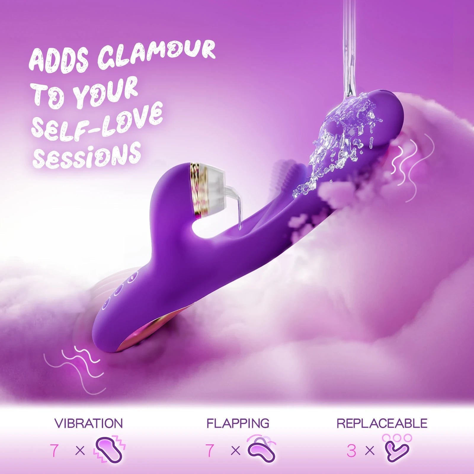 Tapping Flapping Vibrator for Women Clit Sucker Clitoris Stimulator G spot Massager with 3 Replaceable Adults Sex Toy for Female luvshop24