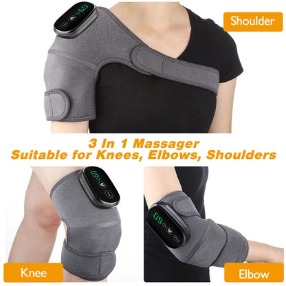 3 in 1 Electric Heating Massage Belt Knee Shoulder Vibrator Hot Compress Joint Physiotherapy Support Brace Arthritis Pain Relief luvshop24