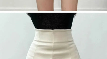 2024 New Women's High-waisted Slimming Spandex Shorts Sexy Tightening Hip Covering Versatile Casual Heat Pants Autumn luvshop24