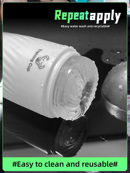 Male Masturbator Transparent Meat Vaginal Masturbation Adult Male Sex Toy Piston Manual Masturbator Cup Penis Massage Trainer luvshop24