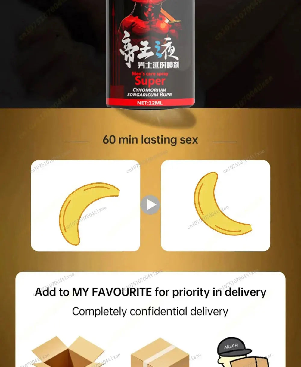 Male Penile Delay spray for External Use Long lasting 60 minutes Anti premature ejaculation Fast Erectile Product for Adults luvshop24