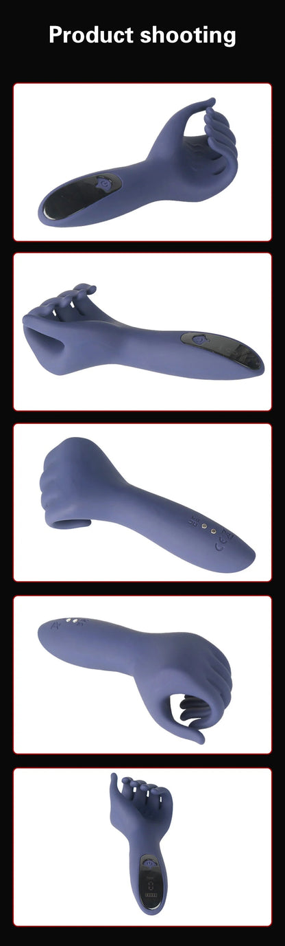 Glans Trainer for Men Powerful Vibrating Penis G Spot Masturbator Soft Fingertip Prolong Endurance Massage Vibrator Erotic Toys luvshop24
