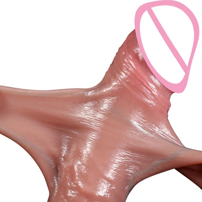 2 in1 Super Realistic Dildo Penis Sliding Foreskin+Ejaculating Big Dick Penetration Anal Female Masturbation Sexy Adult Sex toys luvshop24