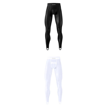 1/2/3PCS Men's Leggings Underwea Thin Sexy Transparent Ice Silk High Stretch Foot Anti Slip Pants Fitness Bottoms Pants AD776 luvshop24