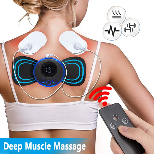 Neck Massager EMS Muscle Stimulator Electric Cervical Massage Patch Low Frequency Pulse Massage Pads Pain Relief Relaxation Tool luvshop24