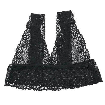 Sheer Lace Bra Tops Women Sexy Lingerie Corset Mesh Lace Bra Ladies Seamless Crop Underwear sexy bras for women  langerie sexy luvshop24