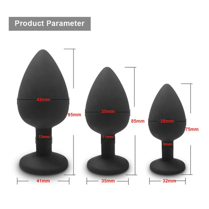 4pcs Soft Silicone Anal Plug Mini Erotic Bullet Vibrator Butt Plug Sex Toy for Men Women Gay Couples Anal Stimulator luvshop24