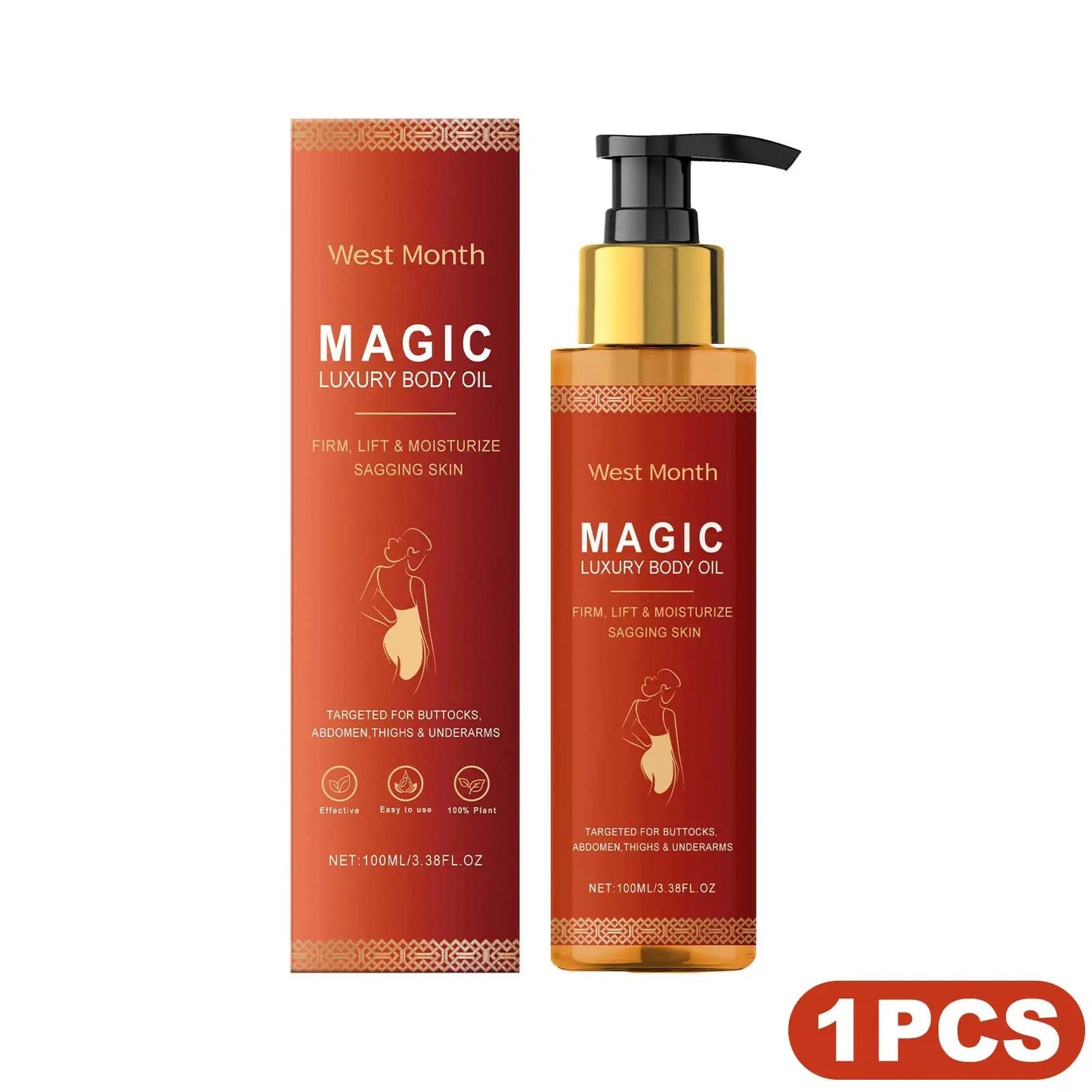 WEST MONTH Magic Luxury Body Oil for Glowing Skin Moisturizing Dry Skin Tightening Firming Chest Thighs Anti-Wrinkle Body Lotion luvshop24