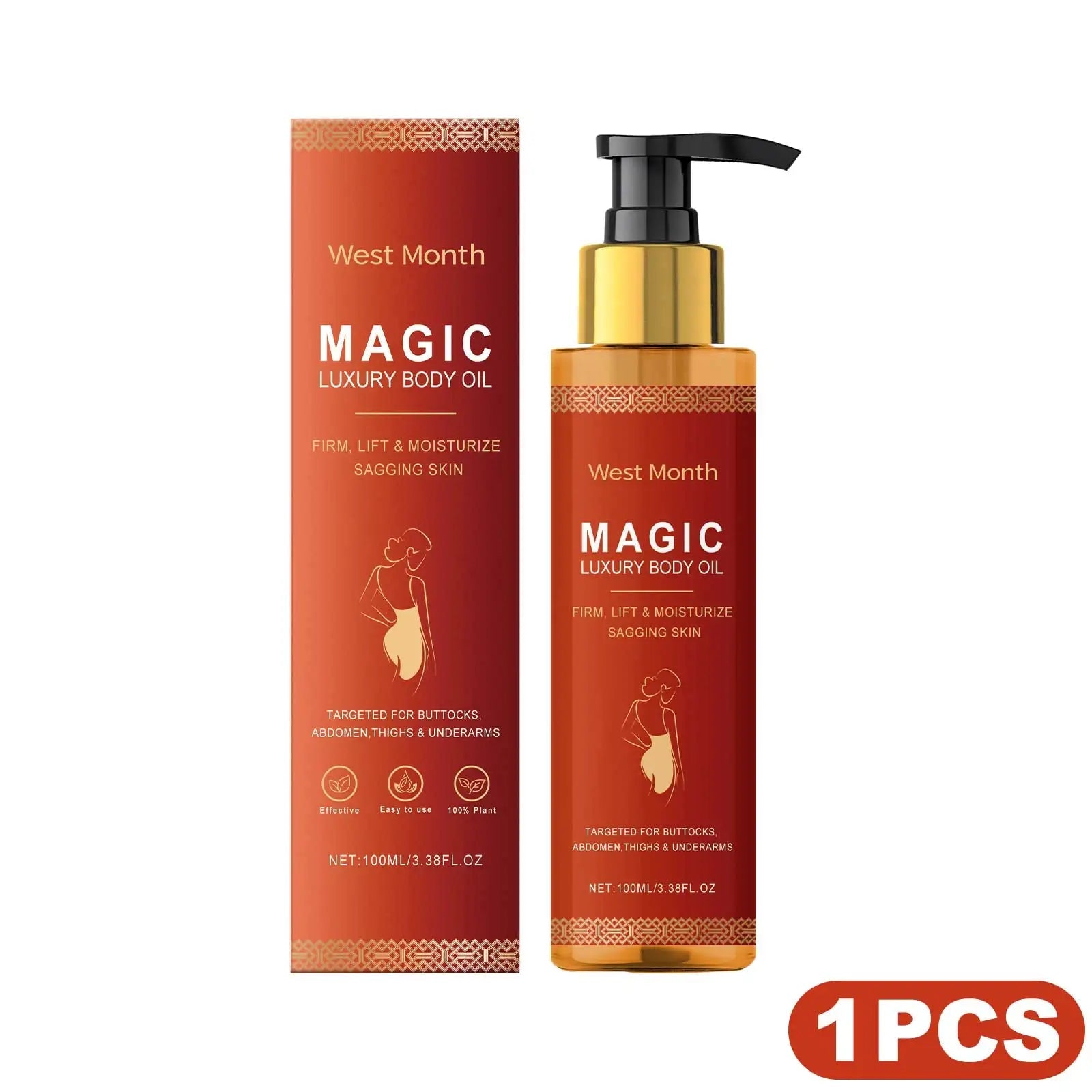 WEST MONTH Magic Luxury Body Oil for Glowing Skin Moisturizing Dry Skin Tightening Firming Chest Thighs Anti-Wrinkle Body Lotion luvshop24