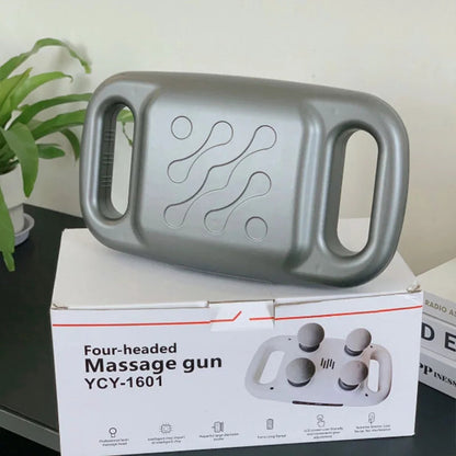 Handheld wireless muscle massager, back, leg, neck relaxation massager Multi-functional 4-head massage tool luvshop24