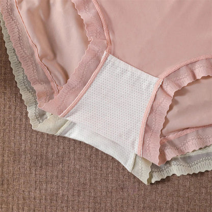 New sexy lace Panties Women Briefs ice silk breathable seamless Underwear Women ultra-thin and comfortable Female Lingerie luvshop24