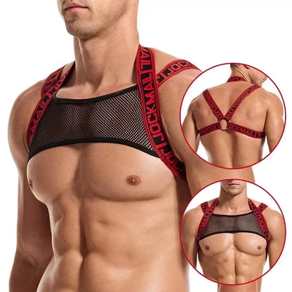Jockmail Leather Sex Underwear Adults Erotic Lingerie Elastic Suit Sissy Bra Bondage Harness Tank Top Men for Sexy Gay Boys luvshop24