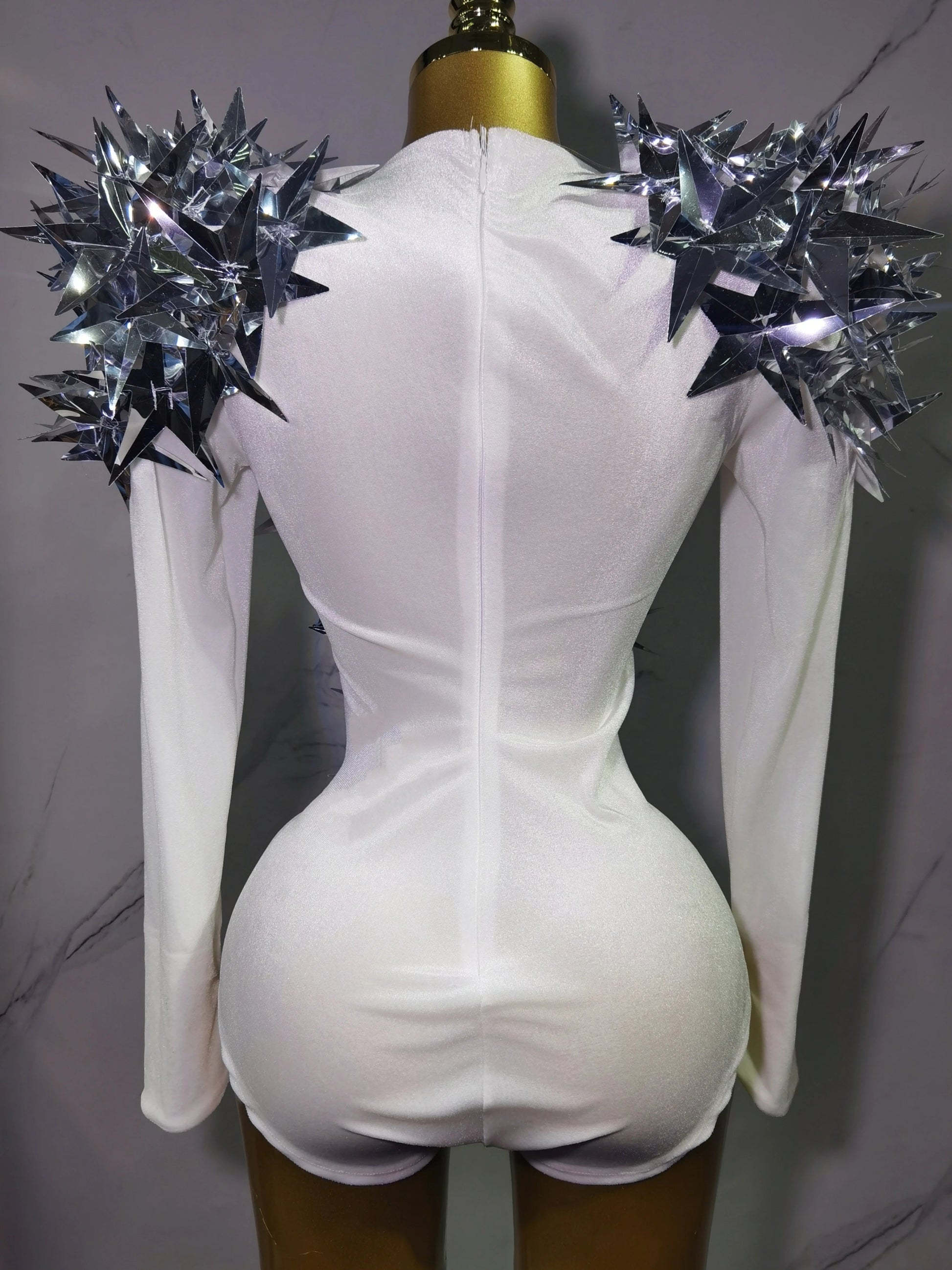 2025 New Shiny Black Rhinestone Velvet Long Sleeve Bodysuit Women Evening Party Club Gala Hosts NightClub Bar Stage Costumes luvshop24