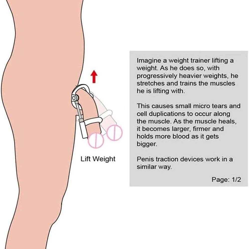Penis Extender Adjustable Training Stretcher Kit Dick Enlargement Traction Device Penis Enlarger Sex Toys for Men Sexual Toys luvshop24