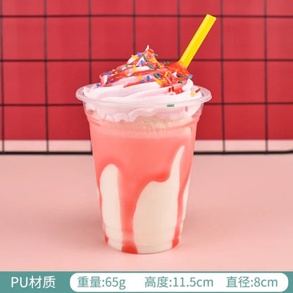 1pc/lot Simulation Ice Cream Cone Dessert Ice Cream Milk Tea Shop Decoration Fake Fruit Ice Cream Props Decoration Model DIY luvshop24