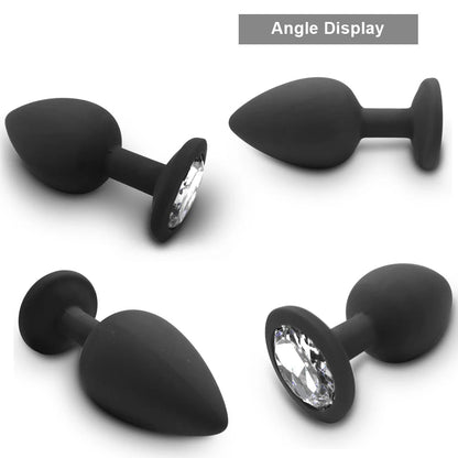 4pcs Soft Silicone Anal Plug Mini Erotic Bullet Vibrator Butt Plug Sex Toy for Men Women Gay Couples Anal Stimulator luvshop24