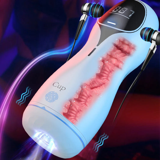 Powerful Sucking Masturbation Cup Realistic Anal Vagina Pocket Pussy Blowjob Massager Male Masturbator Sex Toys for Men 18+ luvshop24