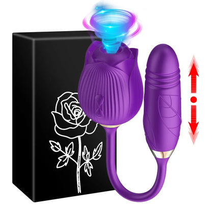 Rose Sucking Vibrator for Women Dildo Thrusting Vibrating Clit Sucker Nipple Clitoris Stimulation Female Sex Toys for Adults luvshop24