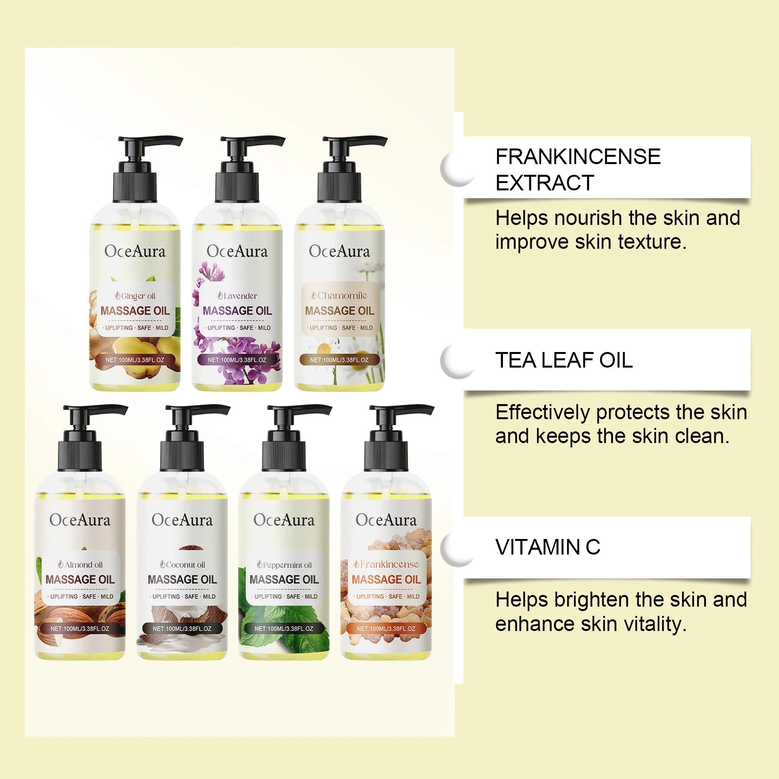 100ML Plant Body Massage Oil Dry Skin Nourishing Moisturizing Body Skin Firming Massage Natural Essential Oils luvshop24
