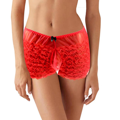 Fashion Mens Sissy Pouch Underwear Sexy Lace Briefs Knickers Shorts Underpants Male Low Rise Erotic Panties Boxers Cake Pants luvshop24