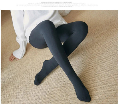 Women's Fleece Tights Warm Insulated Pantyhose Skin Effect Translucent Stockings Sexy Women's Underwear High Elastic Leggings luvshop24