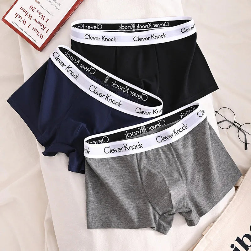 Men's Panties Shorts Brand Underwear Fashion Trend Sexy Boxer Breathable Soft Boxers Men Classic Black Solid Color Underwear Men luvshop24