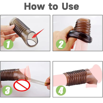 Cock rings for men reusable silicone penis enlarge sleeves delay ejaculation stronger erection stimulation sex toys for couple luvshop24