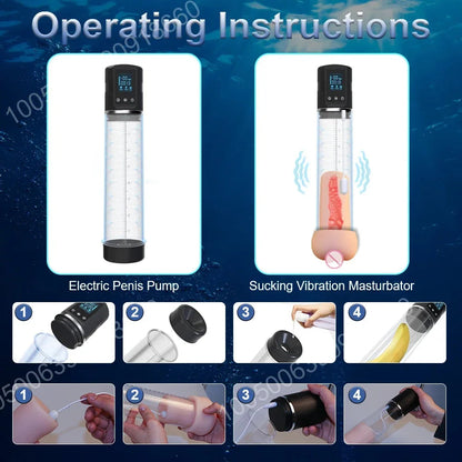 Automatic Penis Pump Men Enlargement dilate Trainer Penis Vacuum Pump Sex Toys 5 Suction Male Masturbator Sex Toys for Men luvshop24