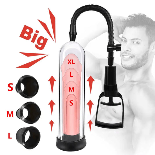 Penis Pump Sex Toys for Men Penis Enlargement Vacuum Pump for Penis Enhancement Male Masturbator Adult Penis Extender Tools luvshop24