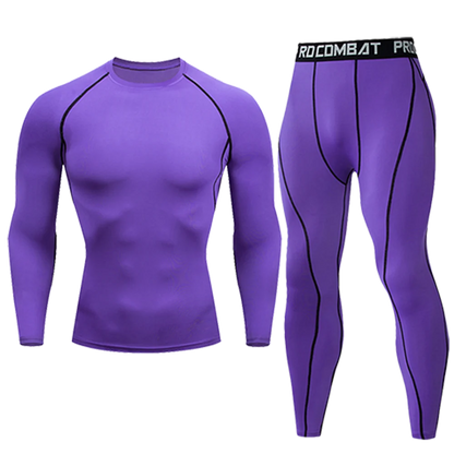 1pcs Men Long-sleeved Thermal Underwear Male Tight Fitting Fast Dry Elastic Fitness Suit Set Man Autumn Winter Sprots Wear luvshop24