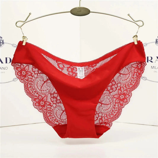 Lace Women's Panties Sexy Female Underwear Seamless Ladies Briefs Low-rise Lingerie Soild Panty Girls Briefs Tangas Slip Femme luvshop24