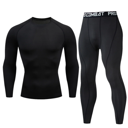 1pcs Men Long-sleeved Thermal Underwear Male Tight Fitting Fast Dry Elastic Fitness Suit Set Man Autumn Winter Sprots Wear luvshop24