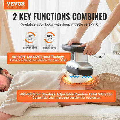 Professional 400-4600rpm Variable Speed Chiropractic Massager Handheld Therapeutic Orbital Body Neck Shoulder Therapist Massager luvshop24