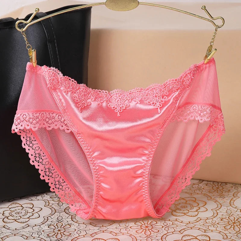 Women's Panties Underwear Lace Briefs Seamless Panties for Women Elastic Low-Waist Underpant Lady Sexy Female Intimates Lingerie luvshop24