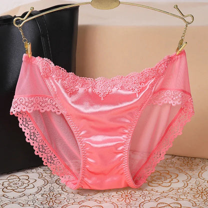 Women's Panties Underwear Lace Briefs Seamless Panties for Women Elastic Low-Waist Underpant Lady Sexy Female Intimates Lingerie luvshop24