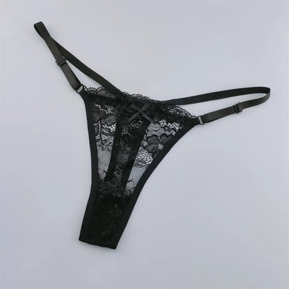 3Pcs Lace Thongs Women Lace Low Waist Panties Sexy Transparent Underwear Fashion Breathable G-string Ladies Intimates Lingerie luvshop24