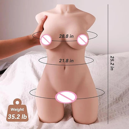 RENHEYUOU Soft Sex Toy Male Masturbation Toy Large False Breasts Real Vagina Artificial Pocket Buttocks Half Body Torso Sex Doll luvshop24