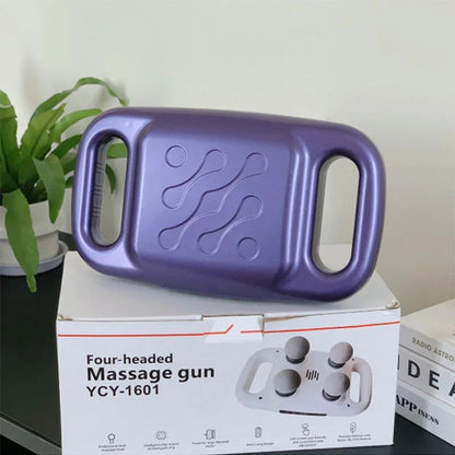 Handheld wireless muscle massager, back, leg, neck relaxation massager Multi-functional 4-head massage tool luvshop24