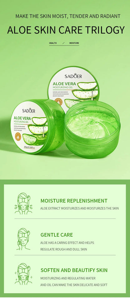 300g SADOER Aloe Vera Gel Creams Moisturizing Brightening Nourishing Firming Hydrating Face Cream Facial Skin Care Products luvshop24