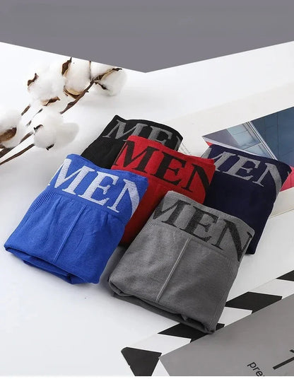 3 Pcs Men's Panties Underwear Boxers Breathable Man Boxer Solid Underpants Comfortable Male Brand Shorts Black Blue Underwear luvshop24