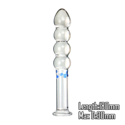 Pyrex Glass Dildo Fake Penis Crystal Anal Beads Butt Plug Prostate Massager G Spot Female Masturbation Toys luvshop24
