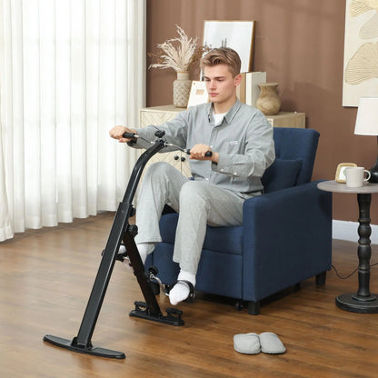 Seniors Elderly Foldable Leg Exercise Bike Seated Pedal Exerciser LCD Monitor for Rehabilitation Recovery Therapy Leg Massager luvshop24