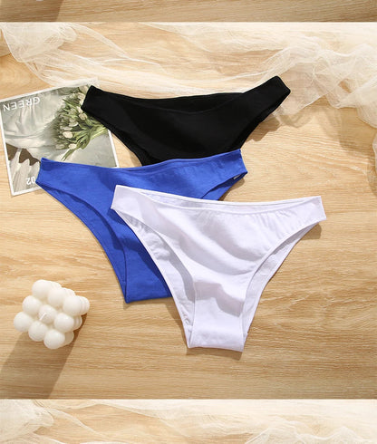 FINETOO 5PCS/Set M-XXL Panties Women Cotton Lingerie Woman Underwear Sexy Femme Underwear Girls Underpant Panty 7 Solid Colors luvshop24