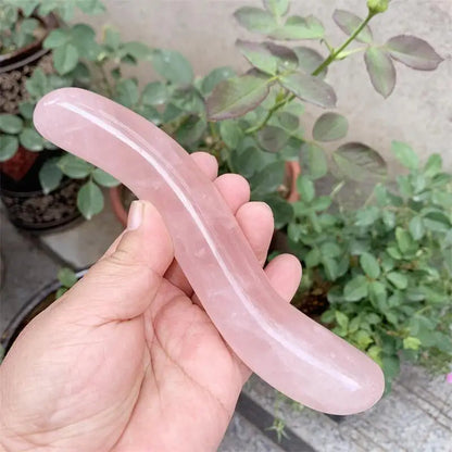 18cm Natural Rose Quartz Massage Stick Gemstone Beauty Bar Yoni Healing For Women Holiday Gift  1pcs luvshop24