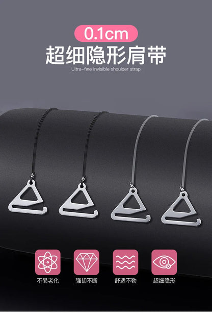 1 Pair Summer Transparent Bra with Silicone Bra Accessories Bra Straps Ladies Adjustable Transparent Hook Invisible Straps luvshop24