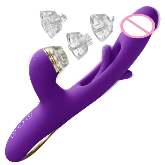 Tapping Flapping Vibrator for Women Clit Sucker Clitoris Stimulator G spot Massager with 3 Replaceable Adults Sex Toy for Female luvshop24