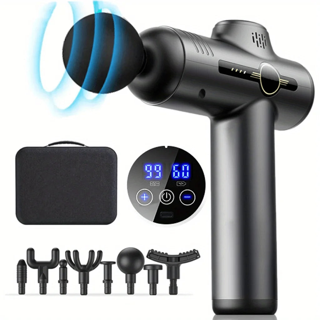 Portable Fascia Gun Vibration Massage Gun For Body Neck Back Deep Muscle Relaxation Fitness Slimming One Head luvshop24