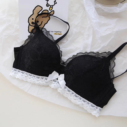 Lace Underwear Set of Female Small Breasts Gathered to Show Large on the Top Anti-Sagging Breasts Collect Vice Girls Student Bra luvshop24