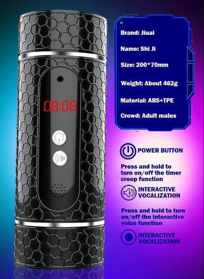 Automatic Male Masturbator Cup Soft Tight Pussy Blowjob Realistic Vaginal and Mouth Mold Vibrating Sucking Wriggle Men Sex Toys luvshop24