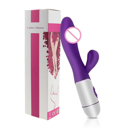 Rechargeable Dildo Rabbit Vibrator Dual Vibration G Spot Vagina Massager AV Stick Clitoris Sex Toys for Women Female Masturbator luvshop24